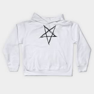 Pentagram (black) Kids Hoodie